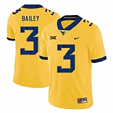 West Virginia Mountaineers 3 Stedman Bailey Yellow College Football Jersey Dzhi,baseball caps,new era cap wholesale,wholesale hats